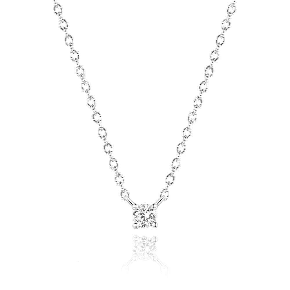 Aide 2.0 3.0 4.0 Gold Color Moissanite Necklace for Women Sparkling Classic Lab Diamon Pendant 925 Sterling Silver Choker Necks