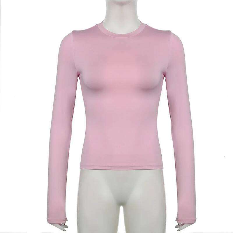 Pure and girlish vibe, slimming long sleeved T-shirt, versatile cover up shirt, lightweight top