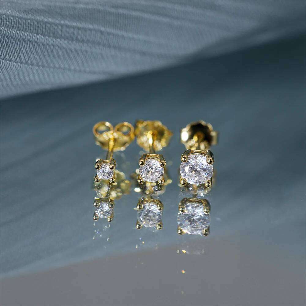 Aide Real 925 Sterling Silver Earring Stud Cartilage Piercing Jewelry 3PCS 2/3/4mm Set Handmake DIY Tiny Earrings for Women