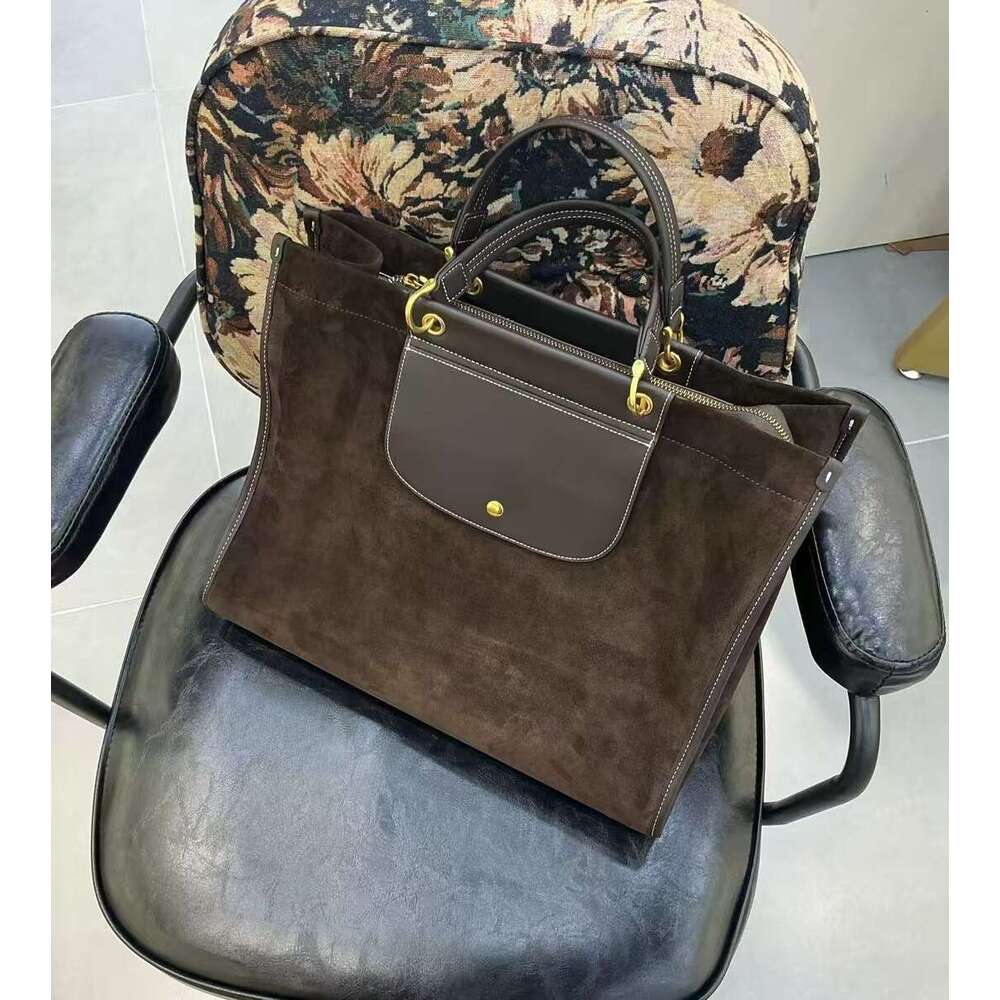 Totebag Shoulder ROSE NOIRE Hot Selling Women S Matte Cowhide Niche Handbag Commuting Versatile Briefcase Large Capacity Tote Bag