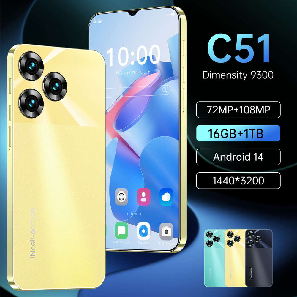 Famous brand cross-border new product smartphone C51 phone 16+1TB foreign trade large screen smartphone source factory CKS