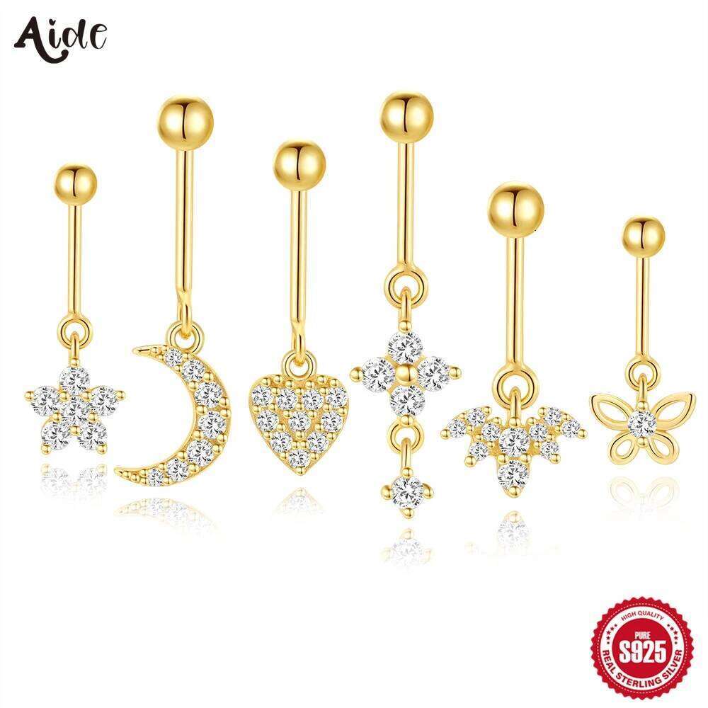 Aide 1piece 925 Sterling Silver Screw Bead Piercing Stud Earrings for Women Nose Navel Nail Ear Studs DIY y2K Fine Jewelry