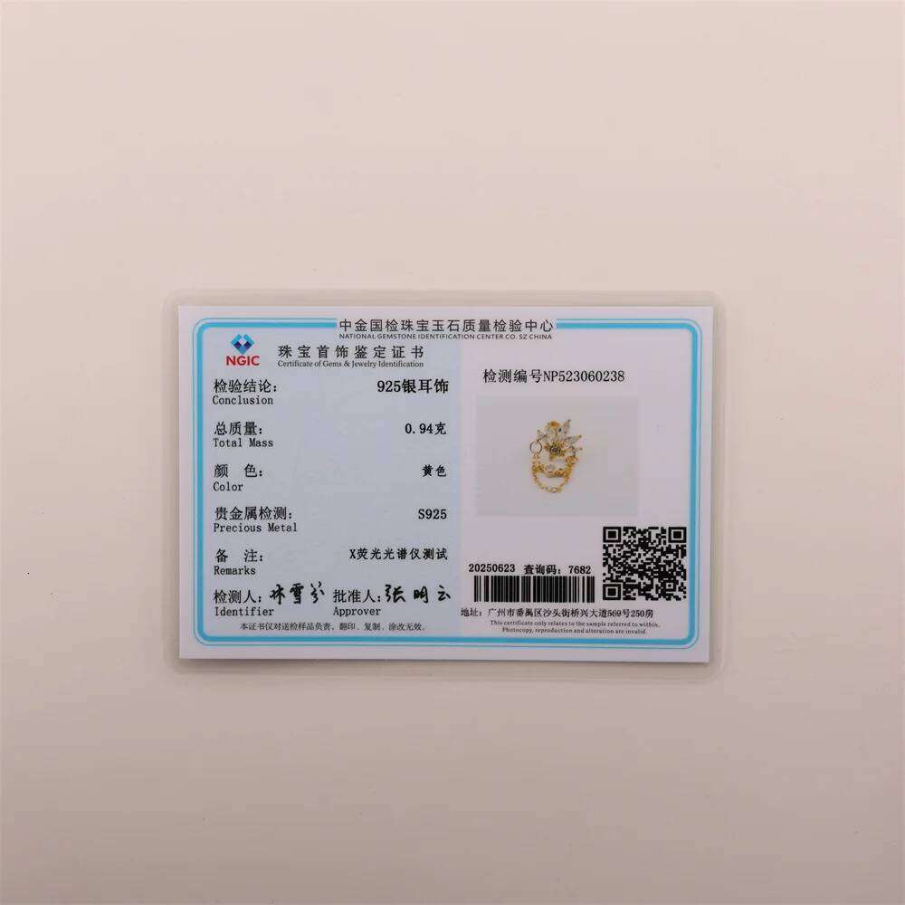 Aide 1pc 925 Silver Chains Flower Studs Women 18K Gold Flat Head Threaded Puncture Ear Bone Tassel Charm For Earring Jewelry