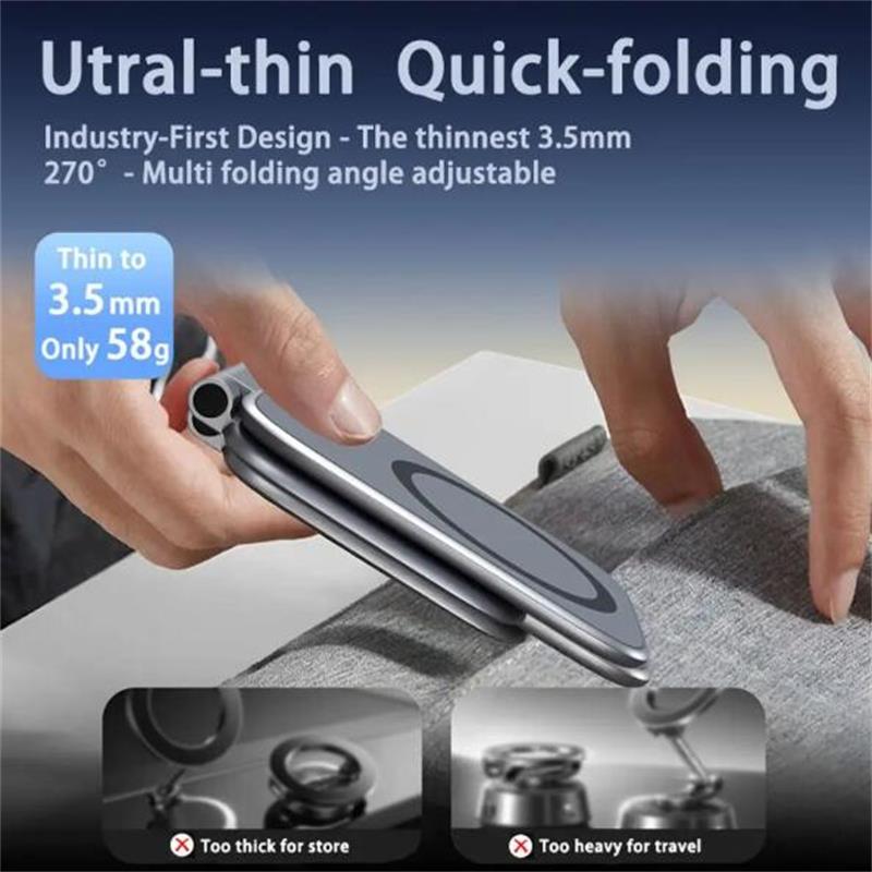 Car Ultra-thin Phone Holder Foldable Magnetic Phone Stand Multifunctional Navigation Vehicle Mounted Mobile Stand