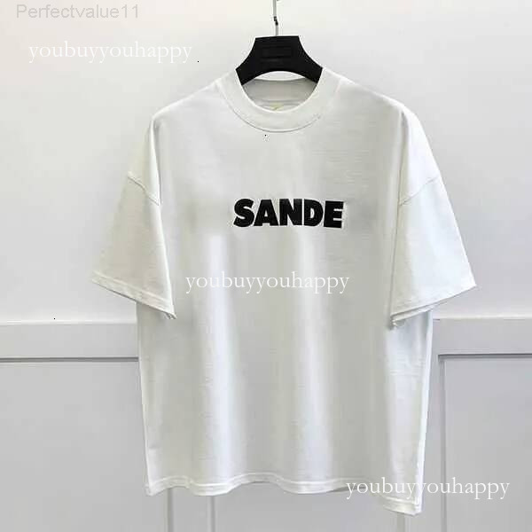 Jilly Sanders Tshirt Designer Mens T-Shirts Mens Women Letter Couples Simple Style Short Sleeve Casual Streetwear High Quality Tops SIZE Shirt 237