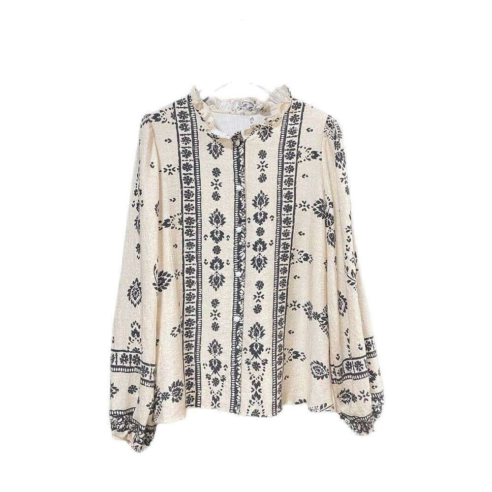 16551#European and American New Fashion Elegant Long Sleeve Shirt Women's Top