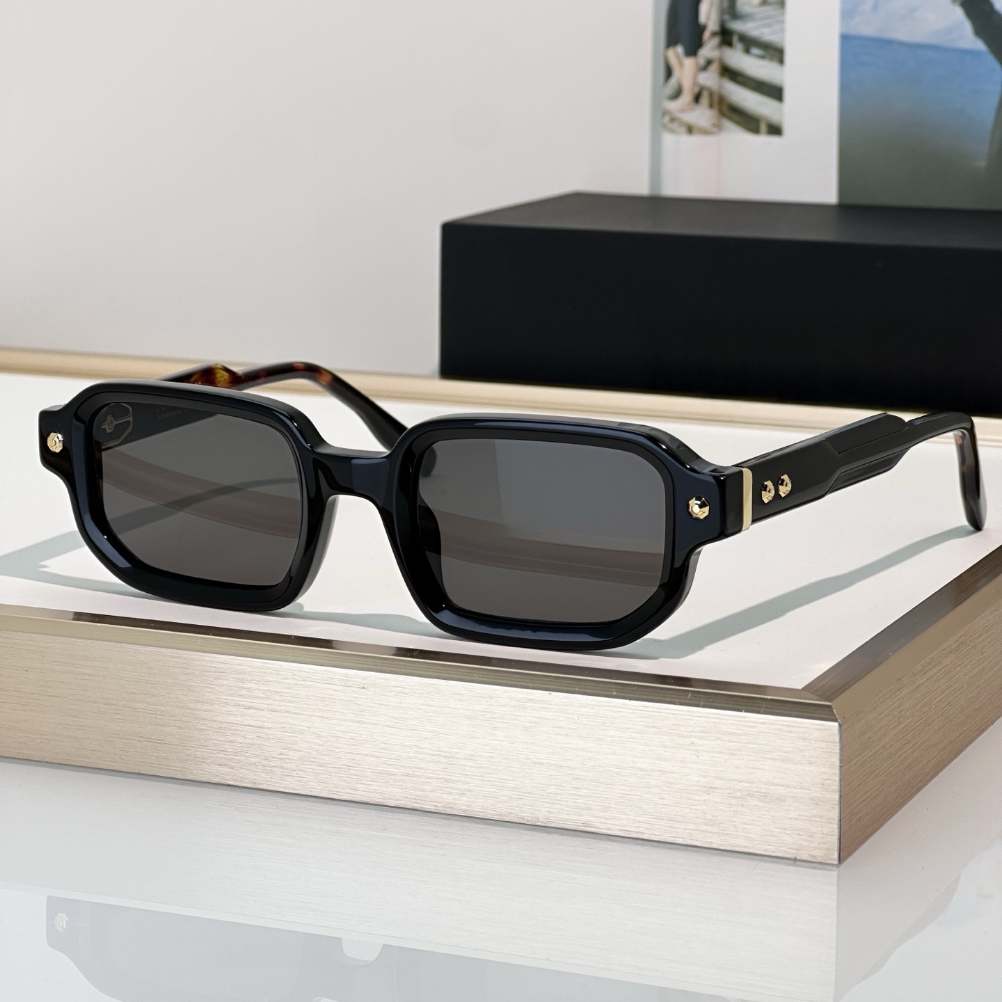 Fashion Sunglasses For Men Women Project Series P06 Summer Designer Stylish High Street Drive Style Anti-Ultraviolet Plate Square Full Frame Glasses Random Box