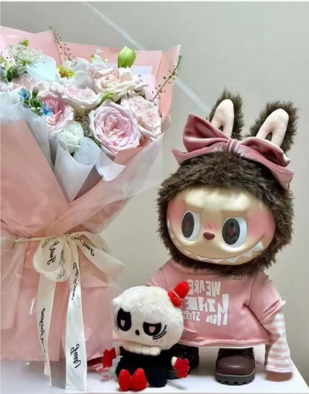 For Catch Me if You Like Me 38cm PVC Plush Doll Valentine's Day Monster Zimomo Pink Harmonia Blind Box Gift QIAOWANTONG