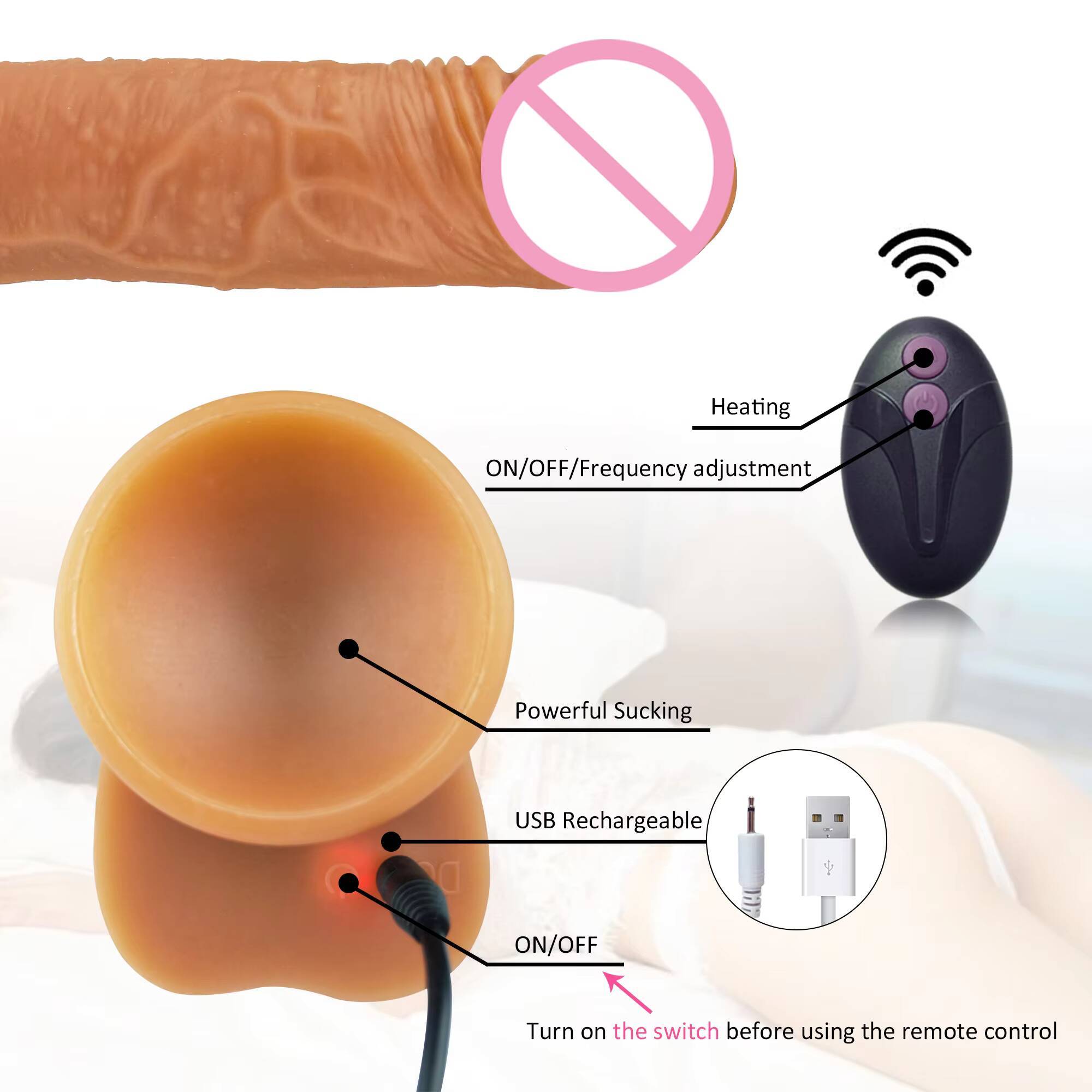 Remote Control Thrusting Dildo Vibrators for Women Clitoris Stimulator Female Masturbation Toys Couples Sex Huge Penis