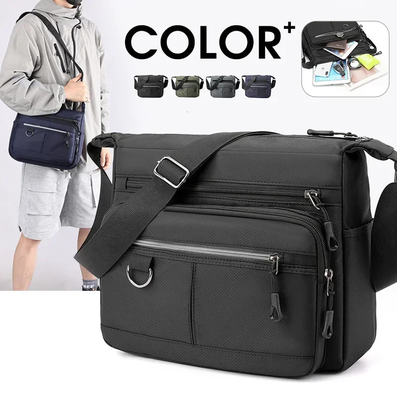 2026 Shoulder Mens Bag Waterproof Oxford n Crossbody Handbag Large Capacity Messenger Bags for Men 251230
