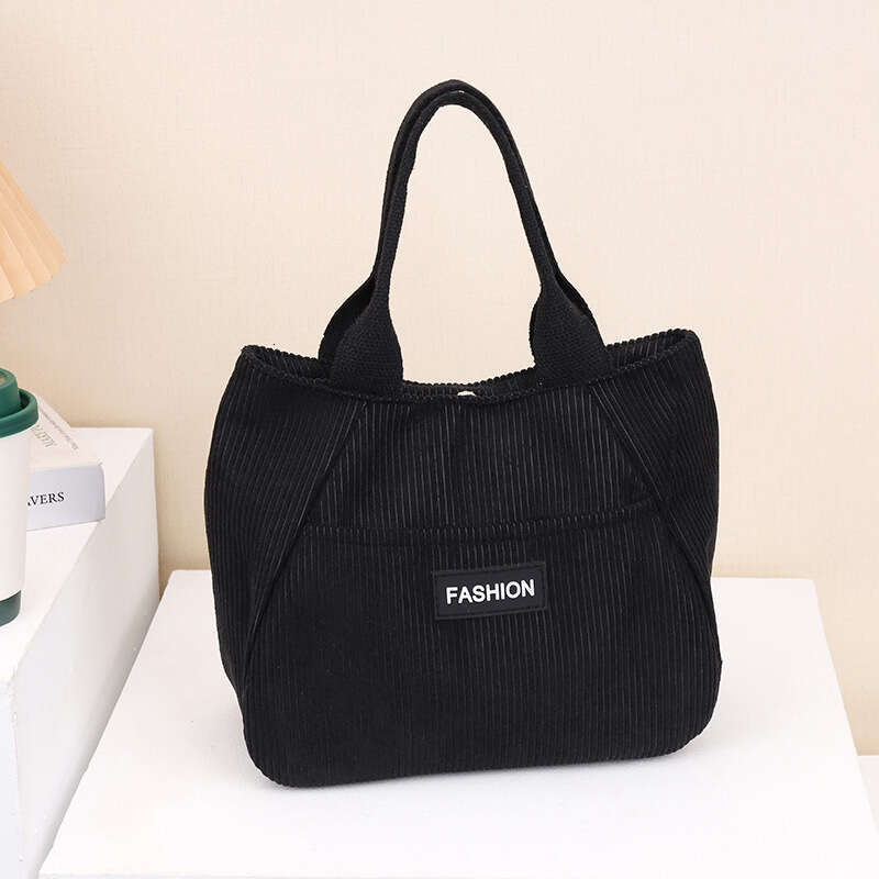 Fashion Corduroy Single Shoulder 2025 New Large Capacity Tote for Women Ins Forest Style Underarm Bag Handbag