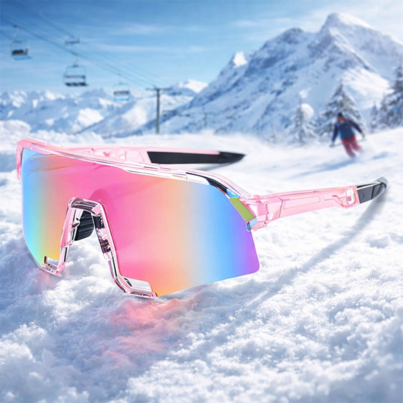 New Fashionable Glittering Hiking Sports Sunglasses Outdoor Cycling Eye Protection Ski Goggles UV Protective Sunglasses