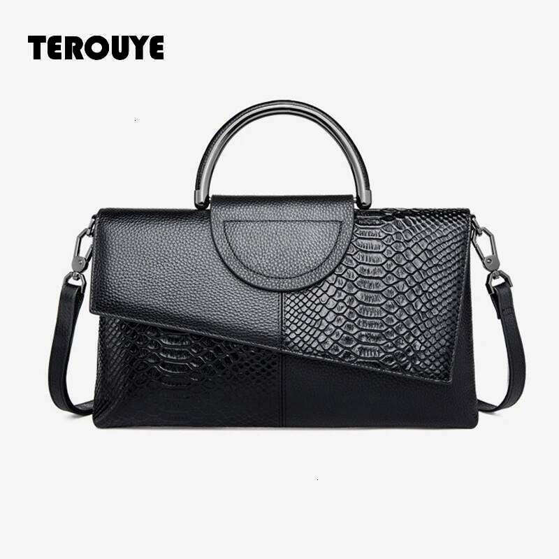 PU Synthetic Leather Women's Shoulder Crossbody Bag Fashion Casual Dinner Wedding Alligator Pattern Flap Handbag And Purse TEROUYE