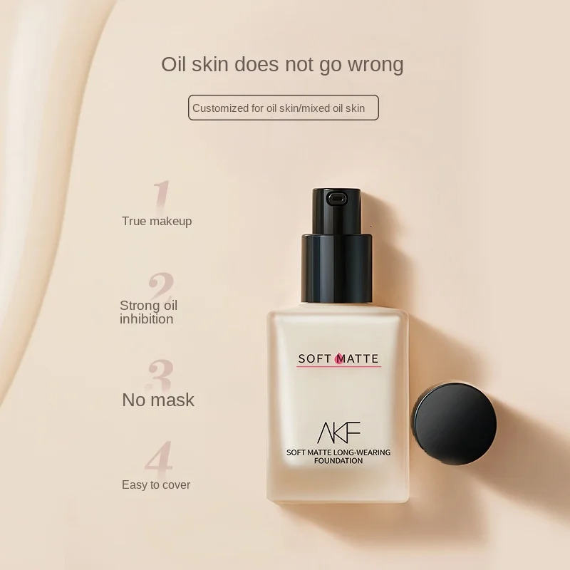 AKF Foundation High Coverage Makeup Base High Quality Professional Makeup Korean Cosmetics Concealer Product Primer 35g 251230