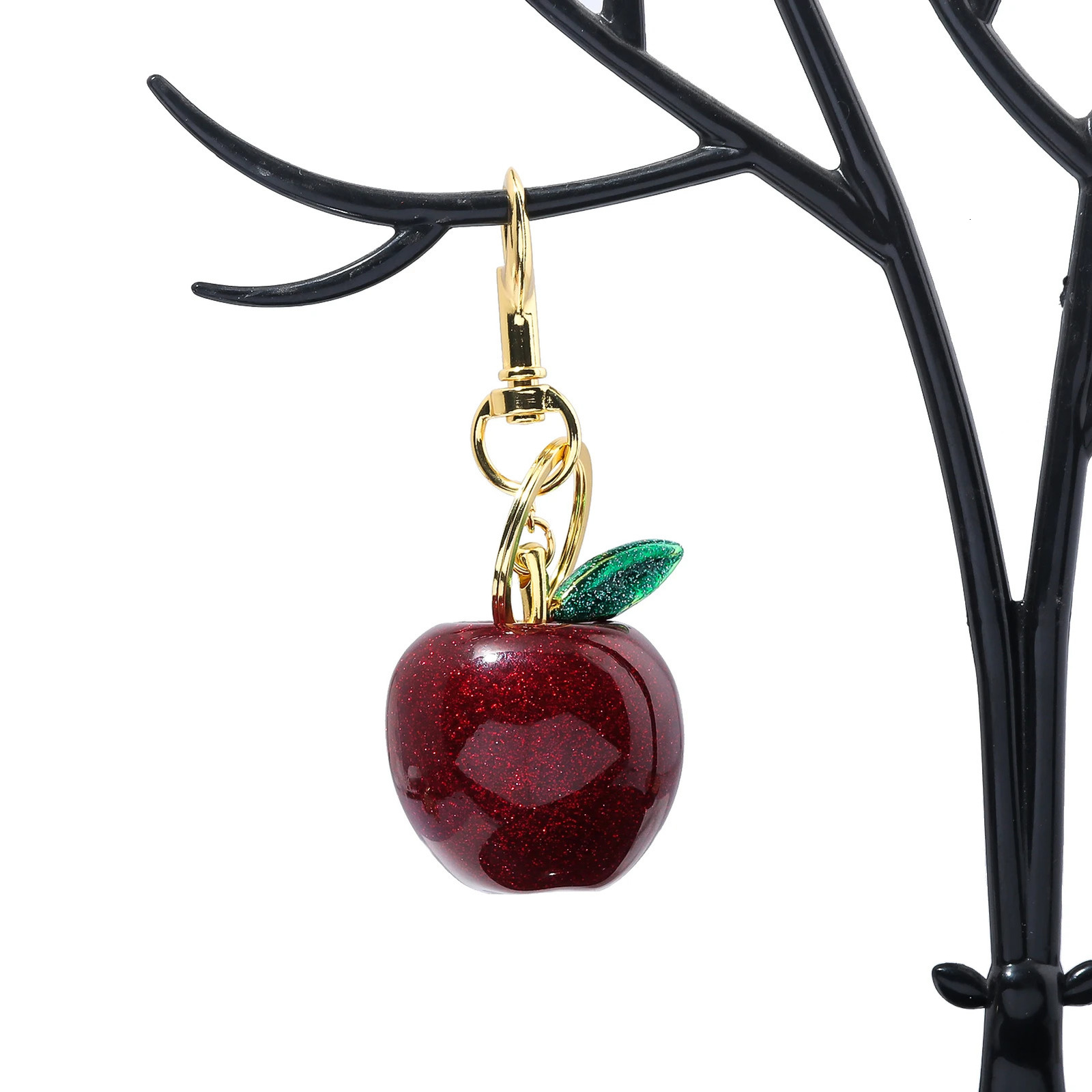 Delicious Crystal Red Pink Cherry Keychain Summer Fruits Cherries Pendant Keyring For Women Men Jewelry Bag Key Accessories Gift 251230
