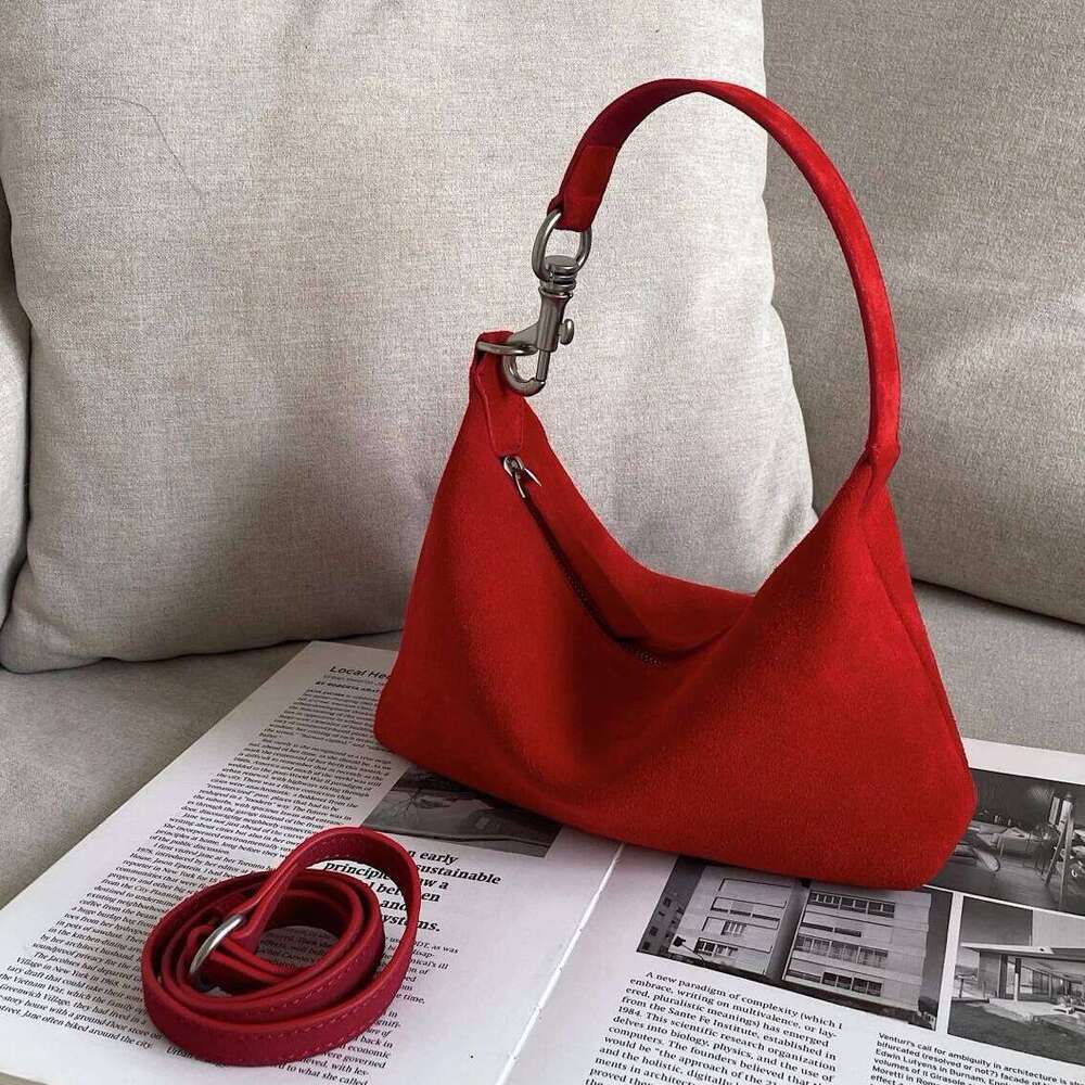 Suede Women's Dumpling New Niche Design Frosted Cowhide Handbag High Quality Antique One-Shoulder Crossbody Bag Suotong251222