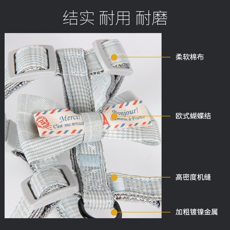 Cat bow traction rope to prevent slipping, cat walking chain rope, dog rope