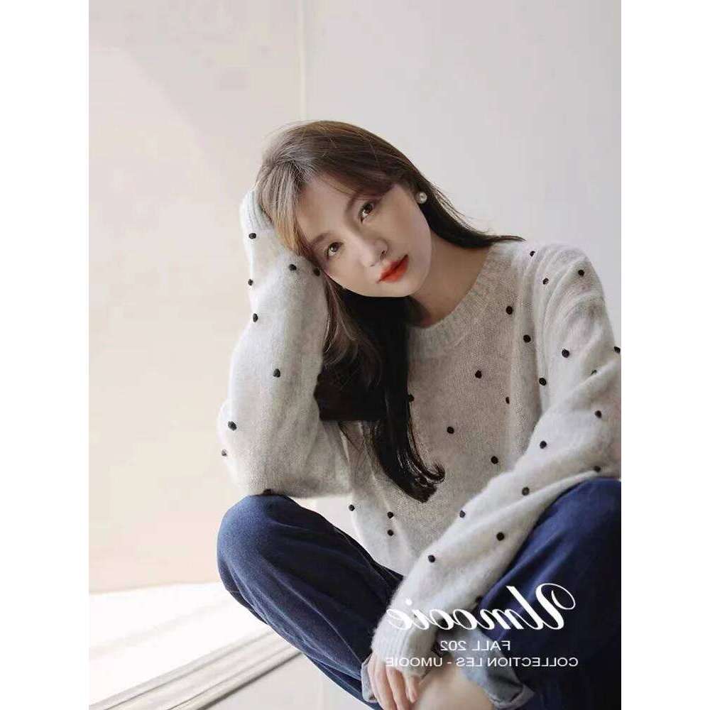 Autumn And Winter 2022 Women's New Christmas Casual Pullover O-Neck Loose Soft Hand Embroidered Cashmere Sweater Korean