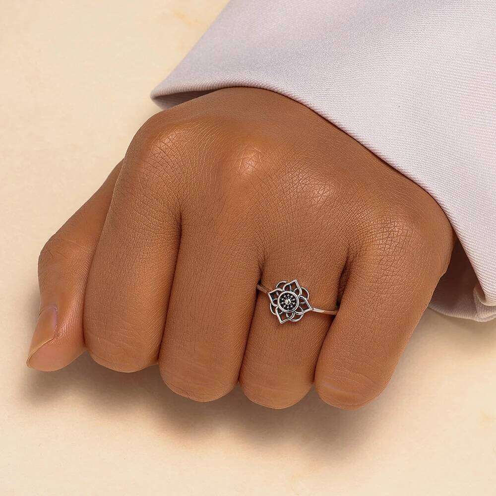 Aide 925 Sterling Silver Lotus Olive Branches Shape Make Old Retro Ring For Women Vintage Fine Jewelry Fashion Design Party Gift