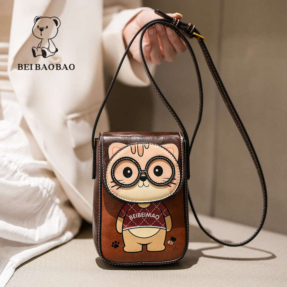 Beibao Source Factory New Versatile Stylish Phone Cartoon Color-Block Small Simple Shoulder Crossbody Bag