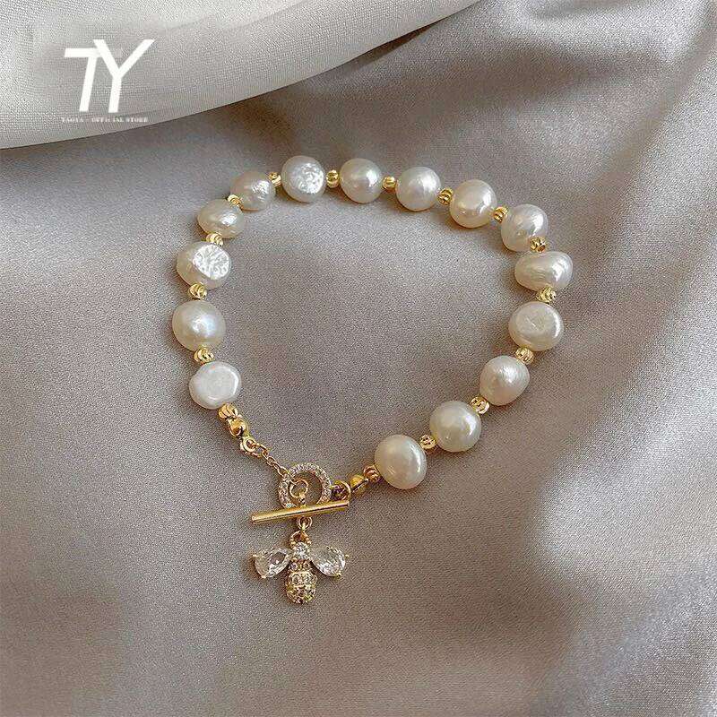 2020 new natural pearl bee Pendant Bracelet classic fashion female jewelry student girlfriends PARTY SEXY matching bracelet