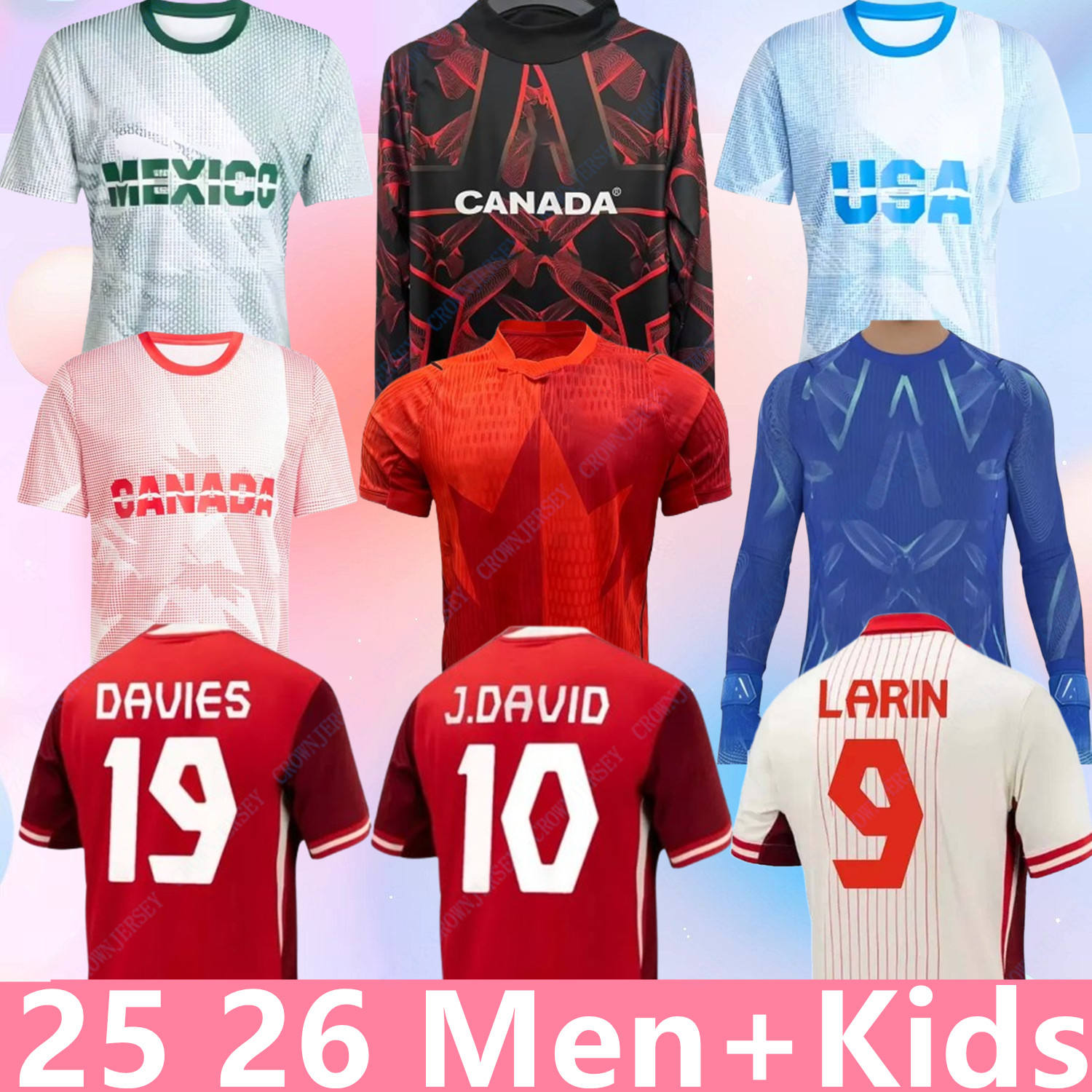 25 26 Canada Soccer Jerseys MEN KIDS KIT WOMEN Uniforms national team DAVIES J.DAVID LARIN 2025 2026 UGBO CAVALLINI MILLAR EUSTAQUIO FRASER football shirt T home away