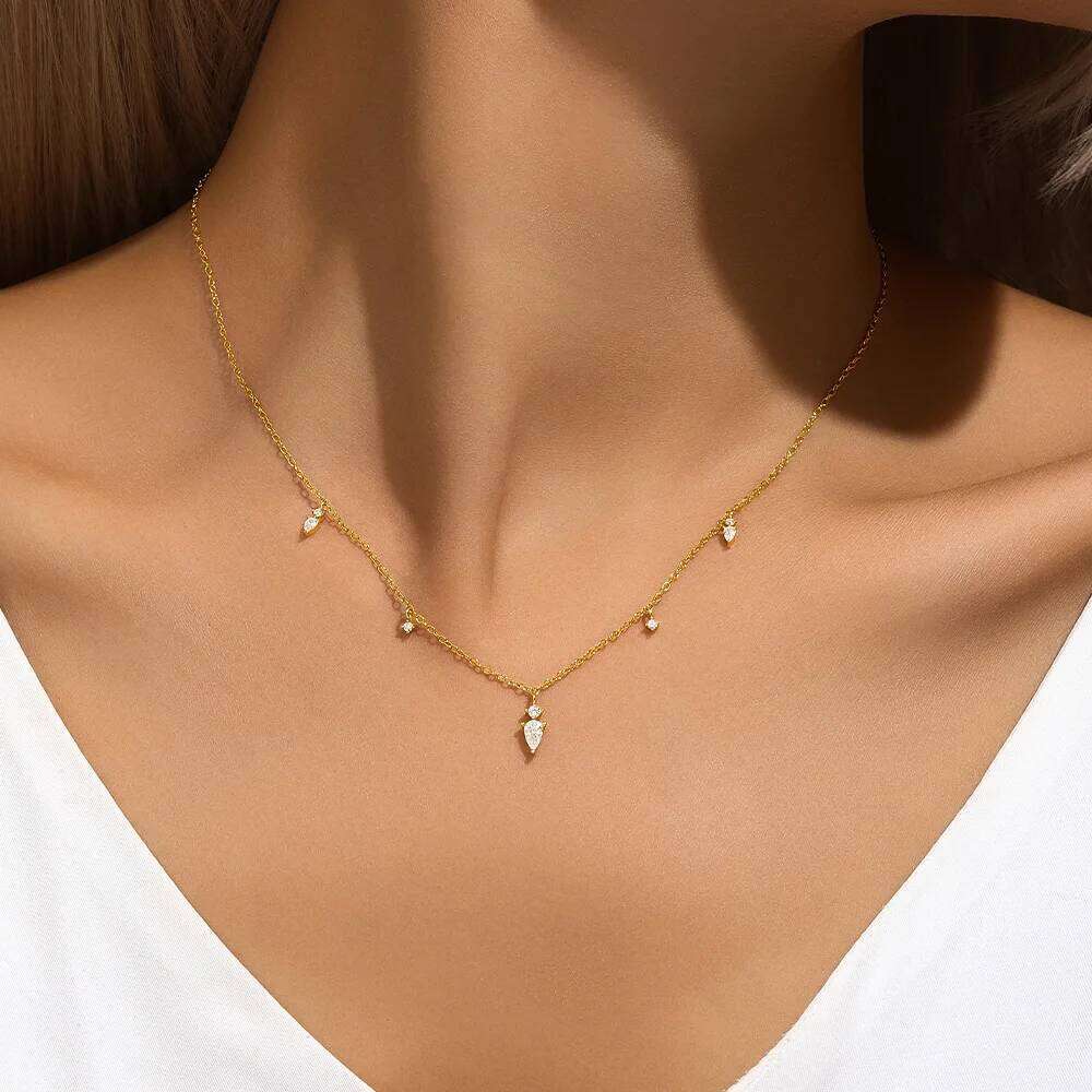 Aide 925 Sterling Silver Chain Necklaces for Women Hollow Flowers Collares Choker 45cm Female Necks Bride Fine Jewelry collars