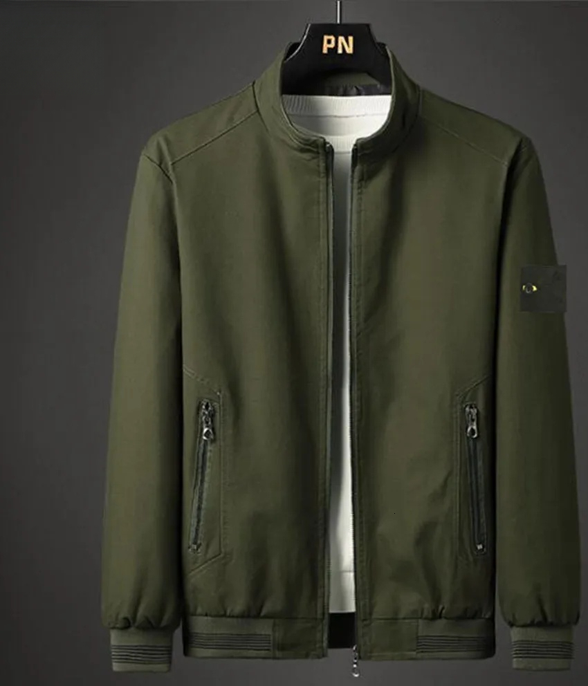 stone jacket cargo jumper Designer Men's Trench Coat with Zippered Detail Casual Sporty Style for Spring and Autumn men jackets