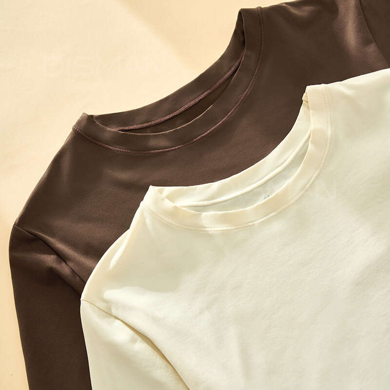 T-Shirt Base Shirt Tight High Elasticity Women's Comfortable Breathable Round Neck Long Sleeve Top Early Autumn