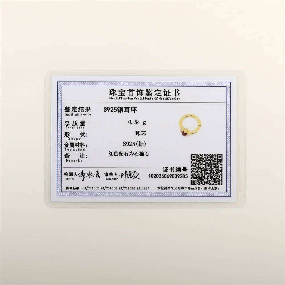 Aide Natural Garnet Earring 925 Sterling Silver Red Gemstone Lovely Post Earrings for Women Christmas Piercing Elegant Gift 1pc