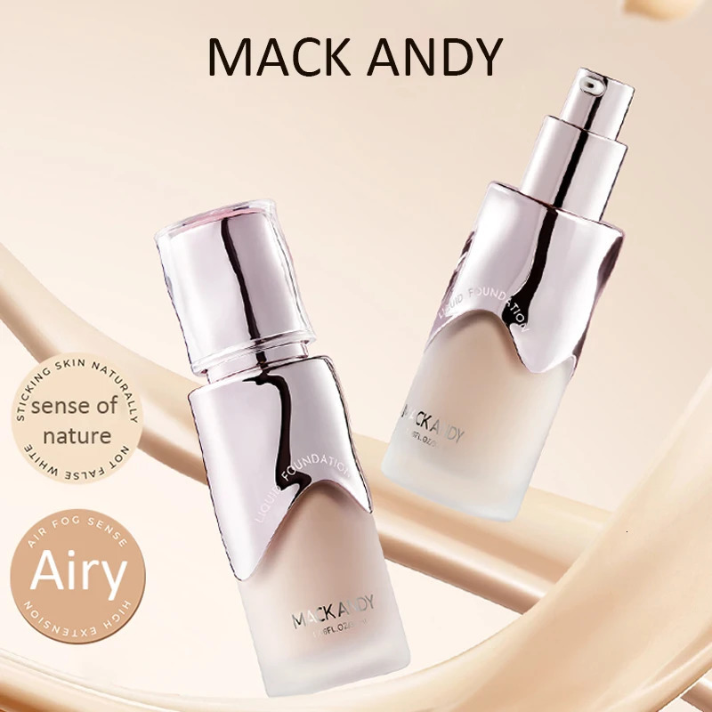 Mack Andy Matte Finish Liquid Foundation - Oil-Control Waterproof Full Coverage Concealer for All Skin Tones 251230