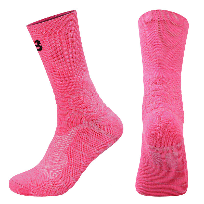 Elite Basketball Socks Practical Thickened Towel Bottom Wear-Resistant Sweat-Absorbent Non-Slip Running Mid-Length High-Top Sports Socks For Men