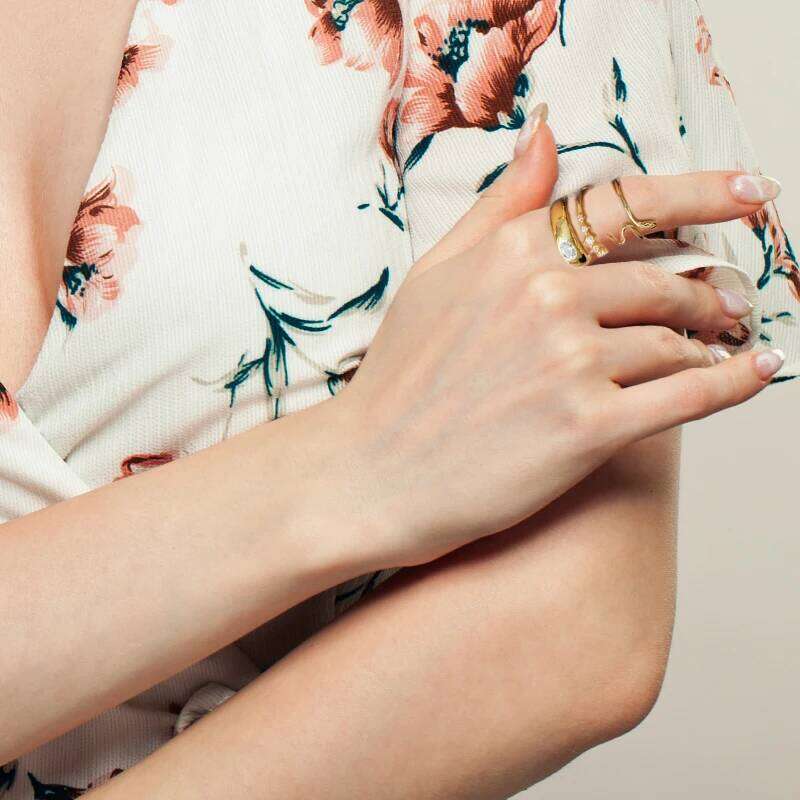 Aide 100% Real Gold 9K 14K Snake Fine Opening Finger Ring For Women Girl Wedding Xmas Party Gifts Jewelry