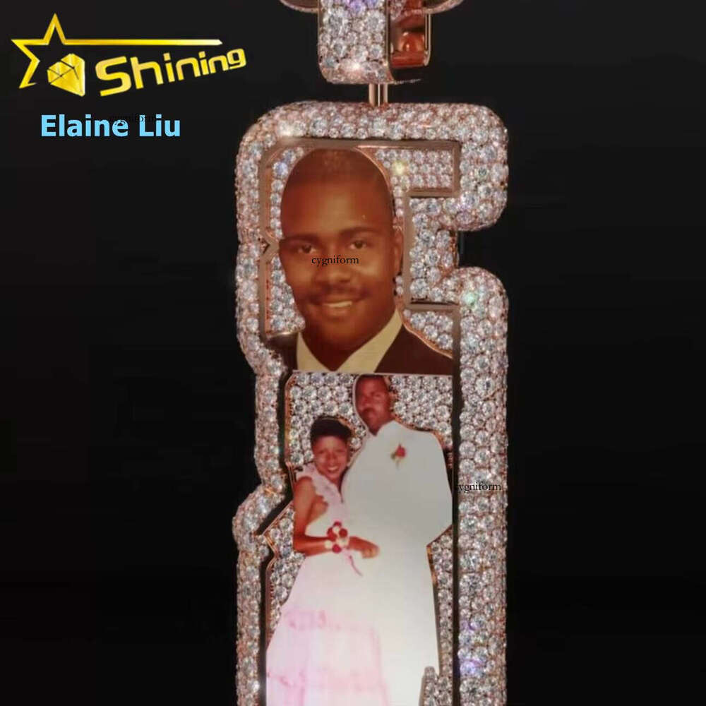 Hip Hop Jewelry Rapper Iced Out VVS Silicon Stone Letter Pendant