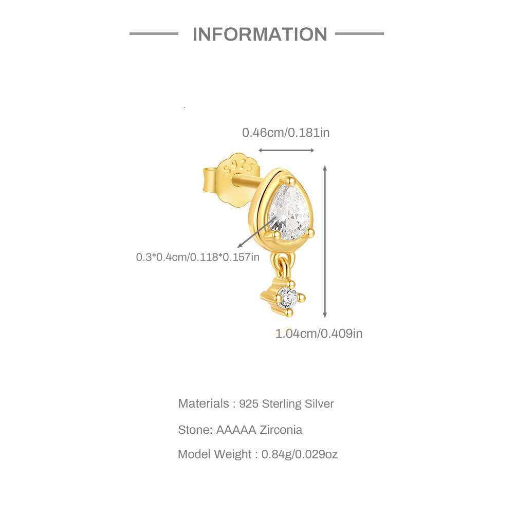 Aide 925 Sterling Silver Trendy Korean Cute Rotating Windmill Earrings For Women Charm Romantic Zirconia Geometric Studs Jewelry