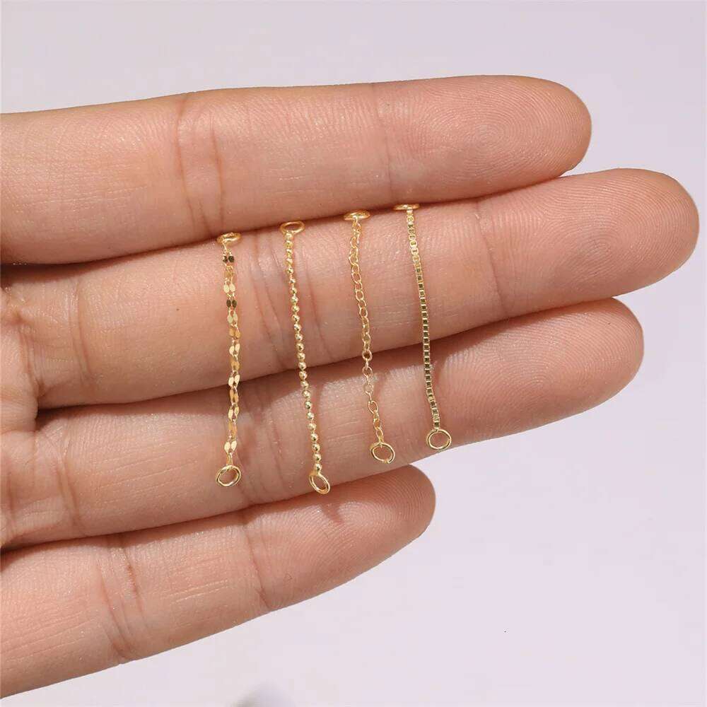 Aide 925 Silver Multi Style Safety Charm Chain Fit DIY Earring Hoops Piercing Bracelet Woemn Ear Studs Jewelry Accessories