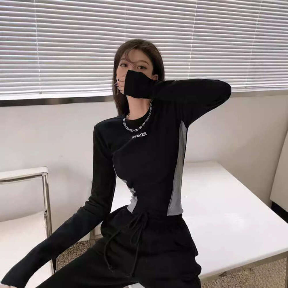 Sweet and Spicy Short T-Shirt Base Shirt for Women Early Autumn Slim Fit Inner Wear Dance Costume Jazz Top Unique Design