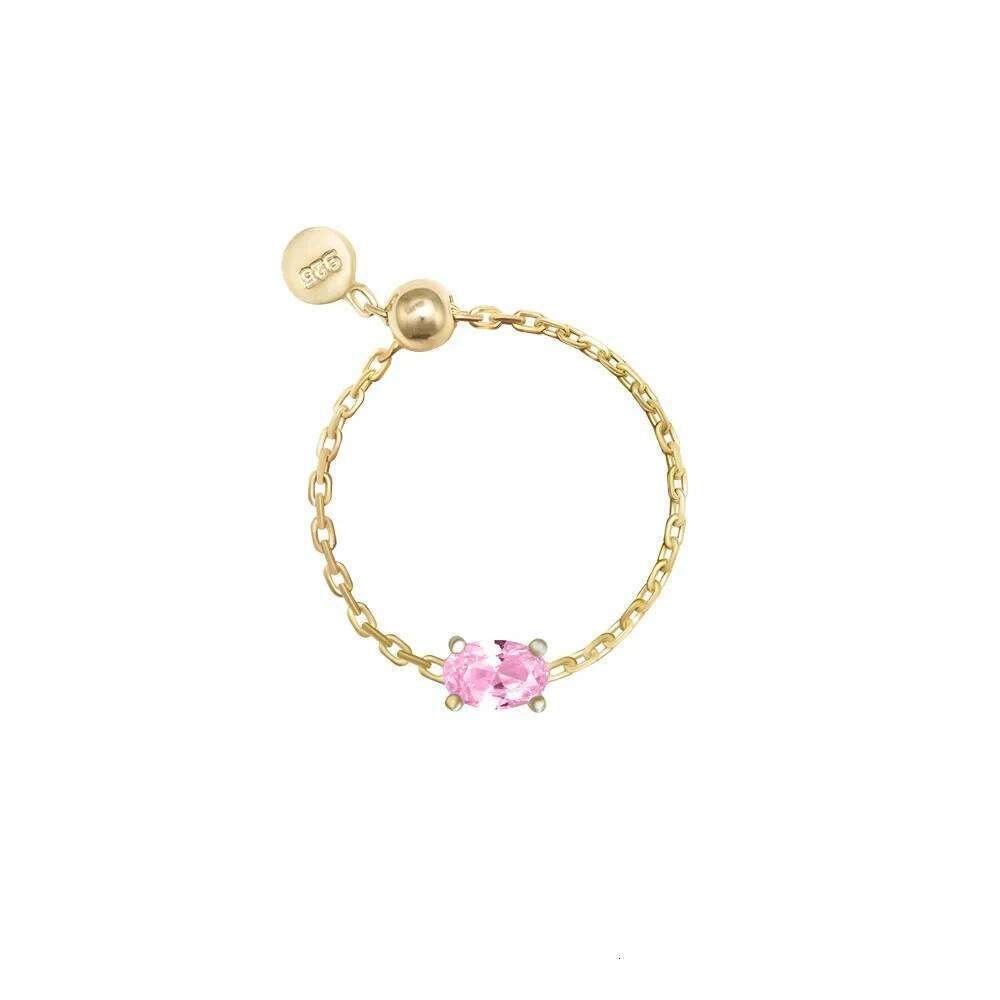 Aide 925 Sterling Silver Four Geometric Shapes Heart Zircon Adjustable Chain Colorful Green Pink Crystal Opal Summer Rings