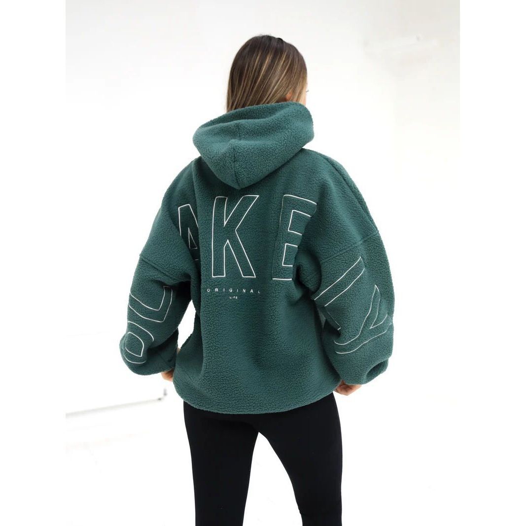 2026 Fleece Sweatshirt Jacket New Particle Fleece Embroidery Autumn Winter Fashion Brand Thickened 2642