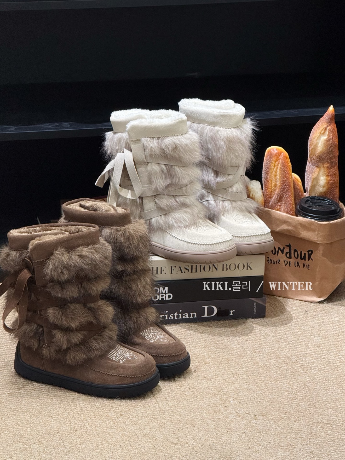 2025 new mollykiki non-slip warm thickened fashionable snow boots 2025 winter new product high-top 3cm casual cotton shoes trendy