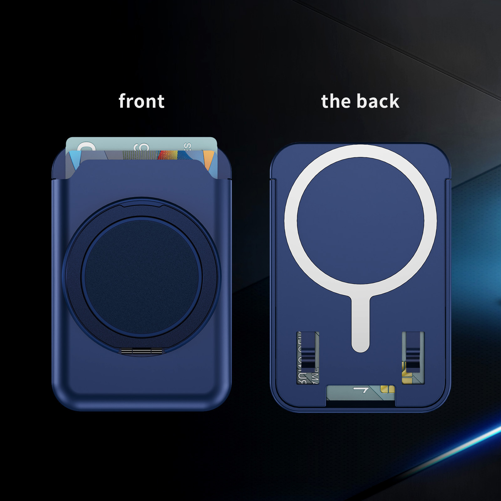 Suitable for magnetic ring phone case card holder, 360 degree rotating phone stand card holder, skin sensitive transparent