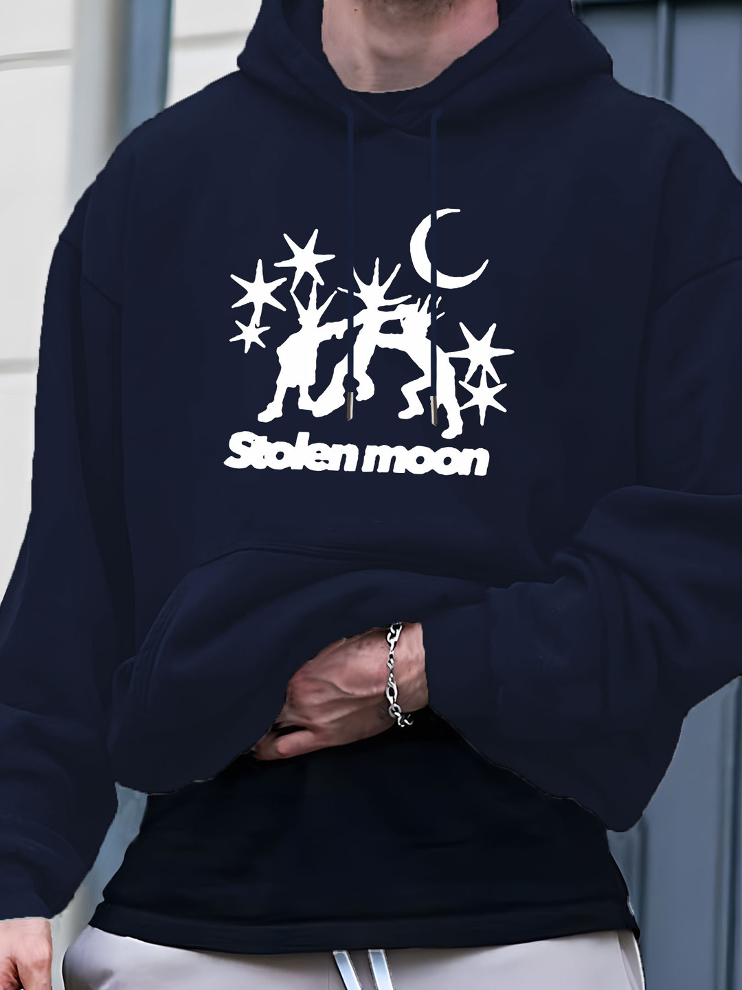 Stolen Graphic - Casual Long Sleeve Pullover with Front Pocket, Soft Polyester Blend, Perfect for Fall & Winter, Autumn Winter Apparel Design | Comfor