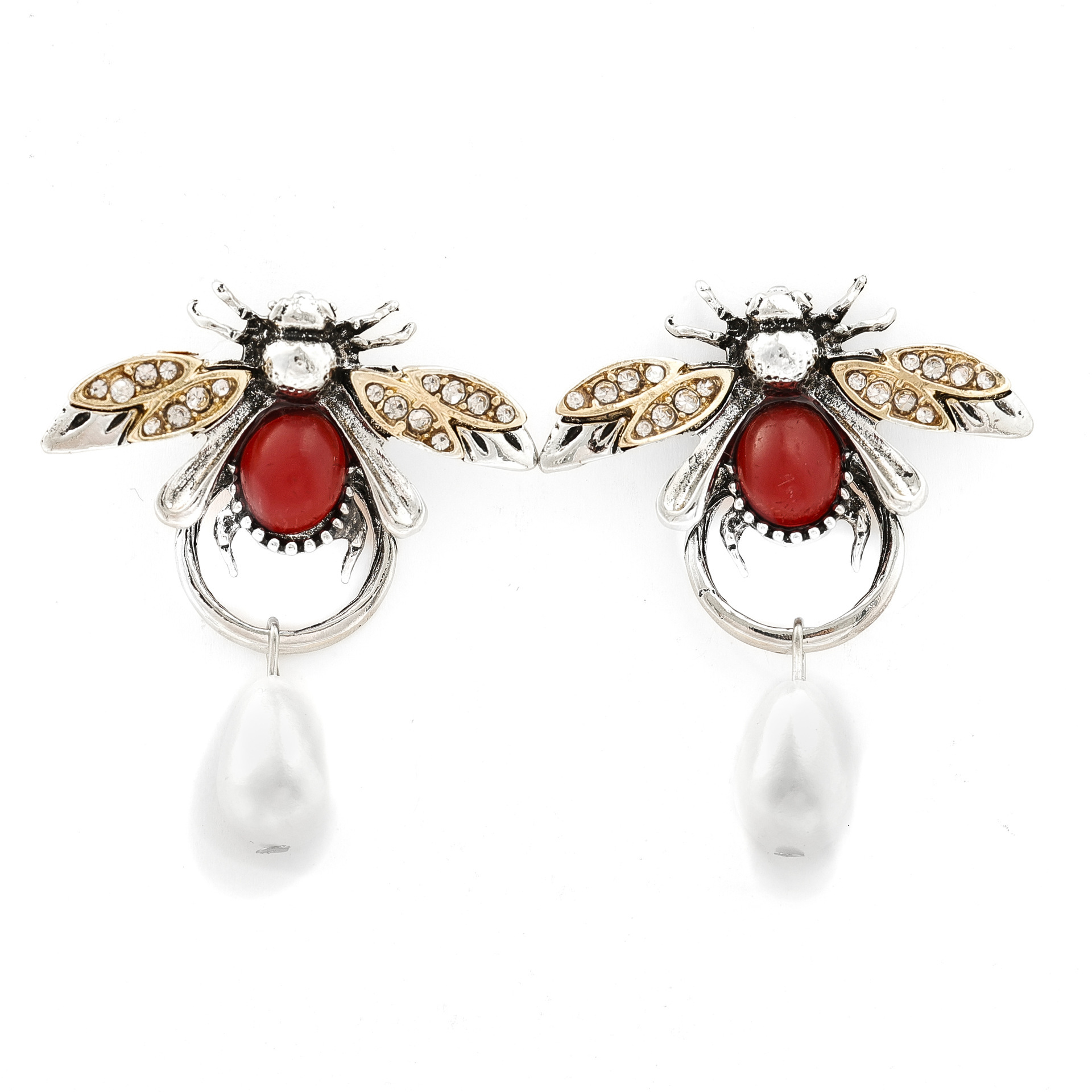 Luxury Brand Designer Jewelry European And American Hot Sale Personality Retro Insect Water Drop Animal Earrings Necklace Niche High-End Precision Ear