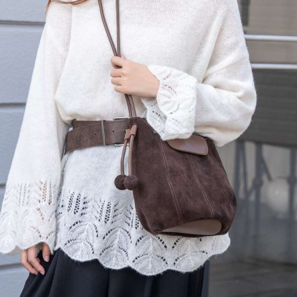 Hot-Selling Matte Pumpkin Autumn Winter New Fashion Soft Leather Lazy Style Niche High-End Feel Single Shoulder Crossbody Bag