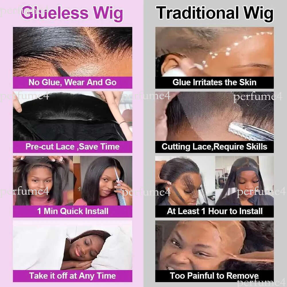 100 Human Hair Glueless Short Bob Wigs 13x6 Hd Lace Front Wig Frontal Vietnamese Multi Parting Braided Wear And Go Pre Plucked W251023