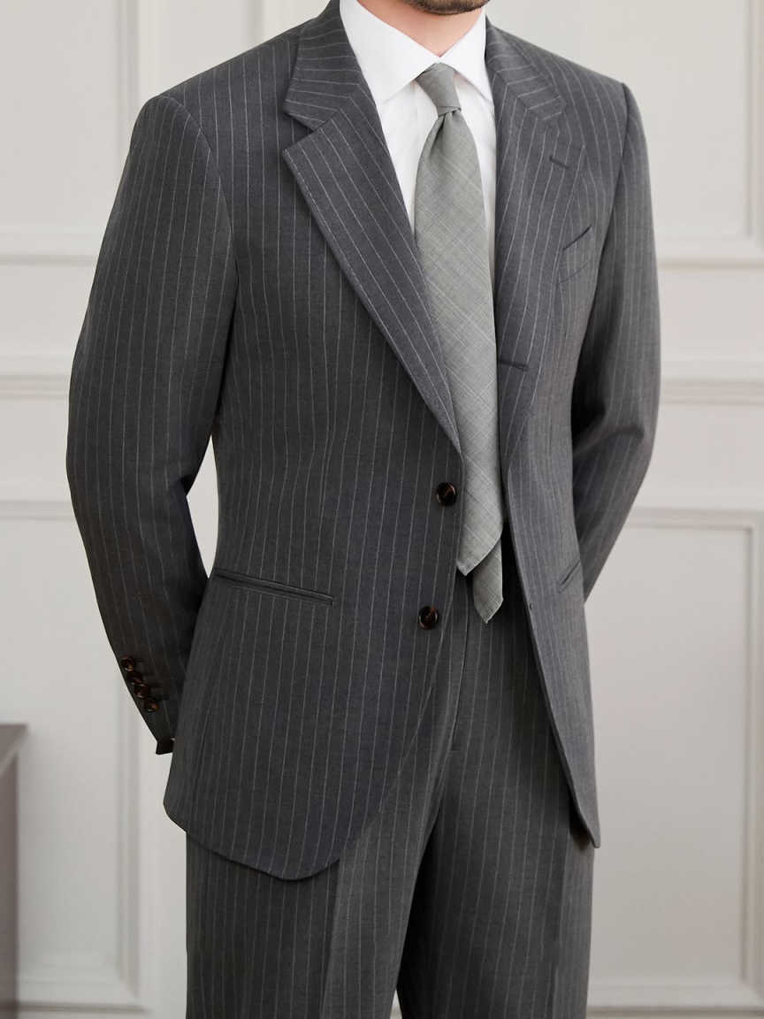 Modern Stripe Men's Suit 2 Pieces Blazer Pant Single-Breasted Notched Lapel Formal Business Occasion Party Suit Customized