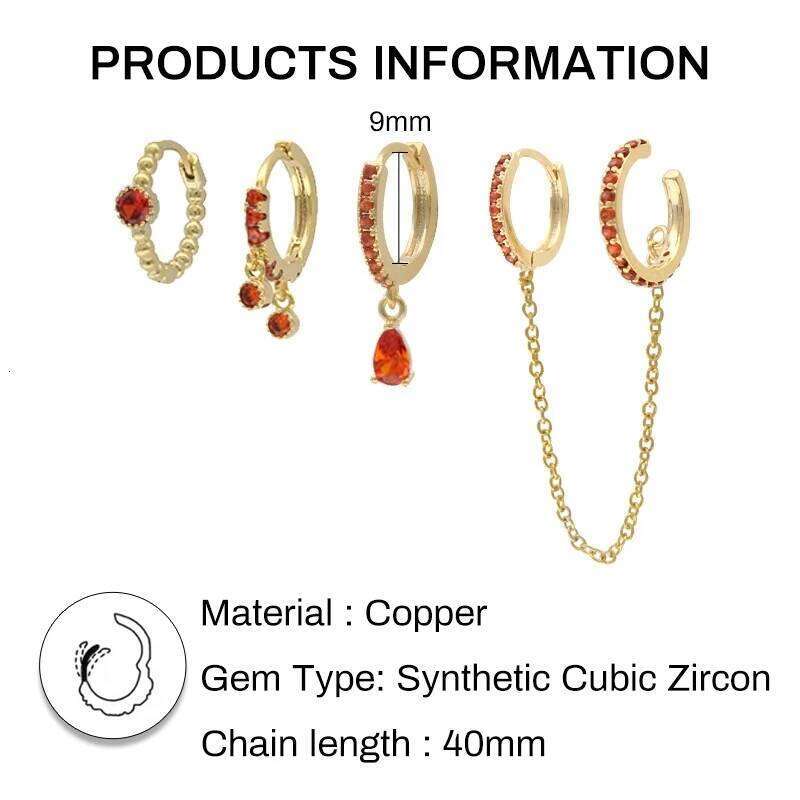 Aide Colorful Zirconia Pave Huggie For Women Gorgeous Wedding Party Jewelry Set Purple Crystal Turquoise Earrings