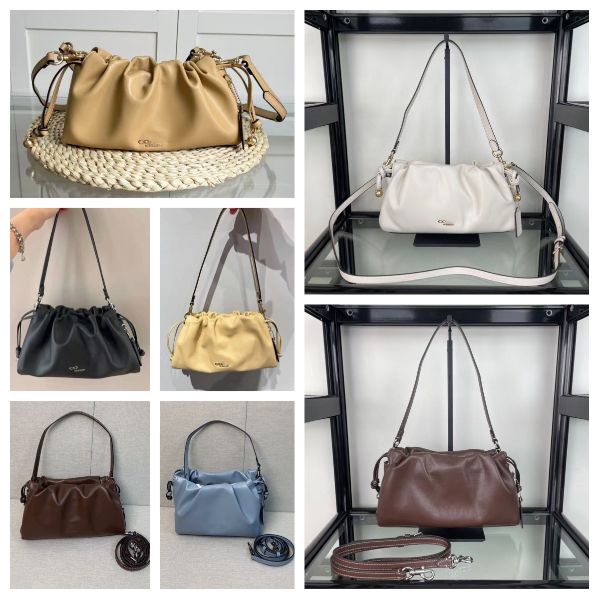 10a luxury faye 26 bag women shoulder bag Smooth leather wrinkle dumpling bag cloud bag designer handbag adjustable shoulder strap 2026 new fashion crossbody bag