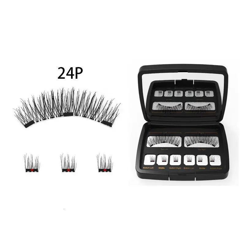 3D Magnetic Eyelashes Natural Soft Reusable Easy To Wear Eyelash Extension Beauty Makeup Tool faux mink false eyelashes mirror 251231