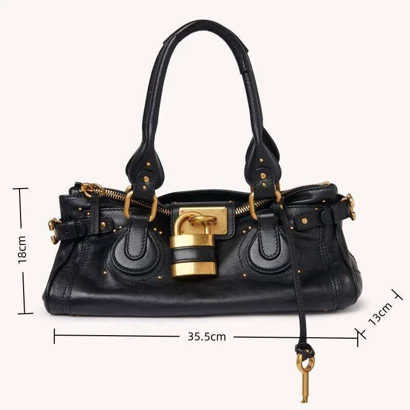 Women Paddington Padlock Shoulder Design Large Tote Bag Classic Black Beige Camel New JINXIANGGUO TOTE